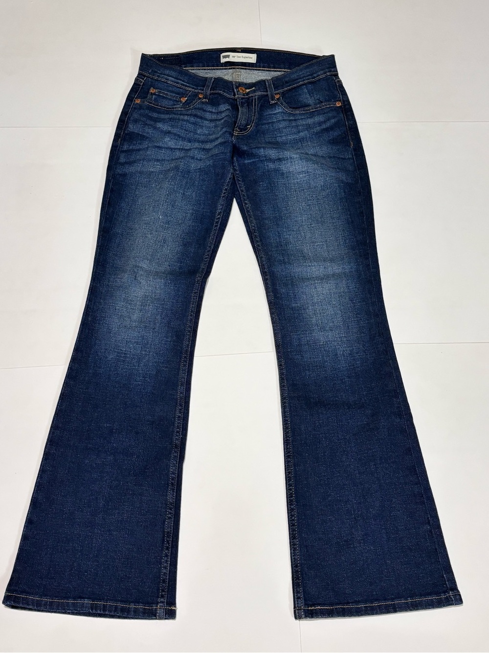 Levi's Dark Blue Too Superlow Flare Jeans Size 5M